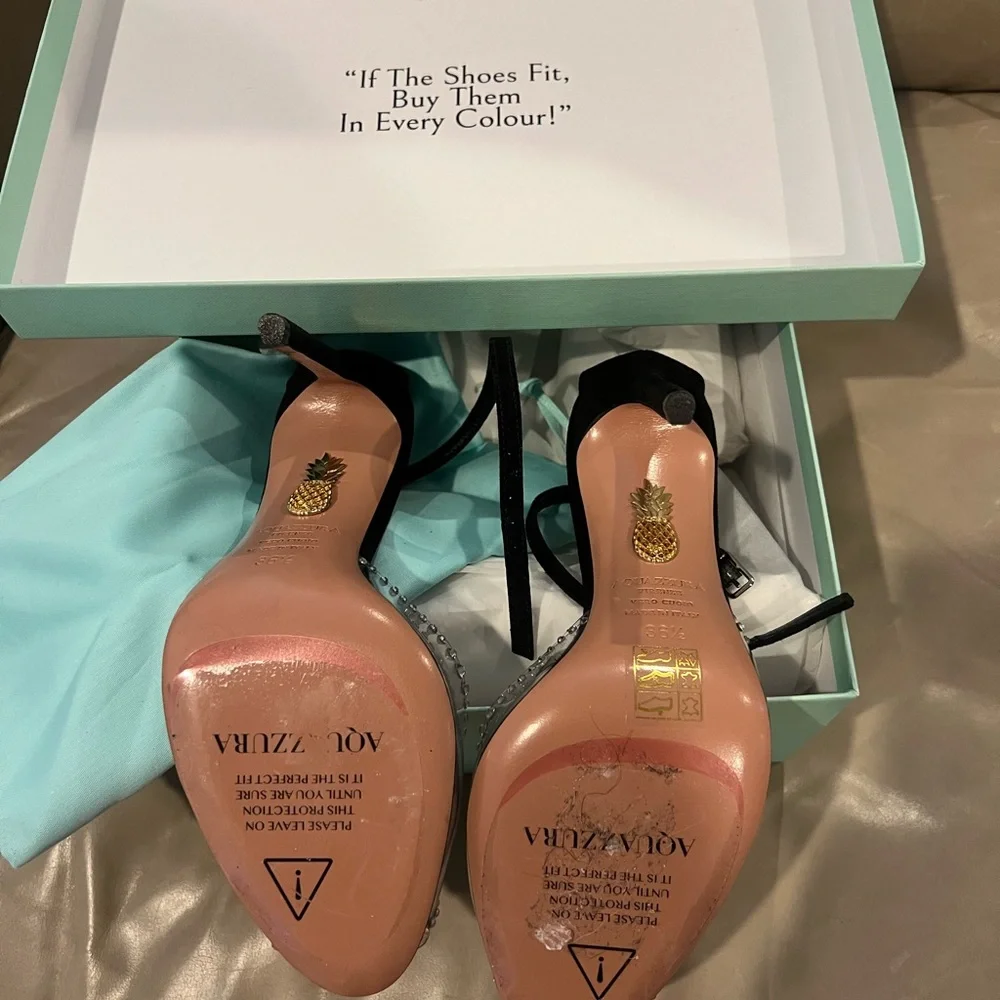 Aquazzura Ray of Light Plexi Crystal Peep 105. NIB - Picture 6 of 7
